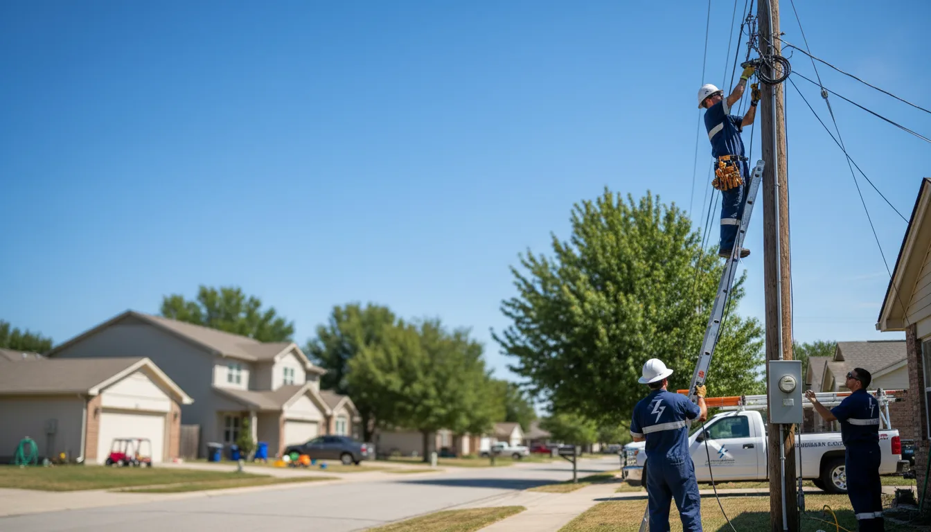 Residential electrician providing installation services in Lebanon, OK